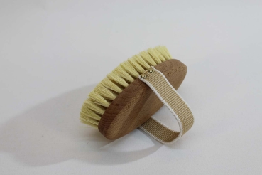 Massagebürste, oval mit Gurtband / Agave